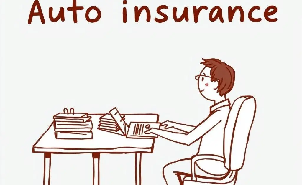 A person at a desk budgeting for auto insurance