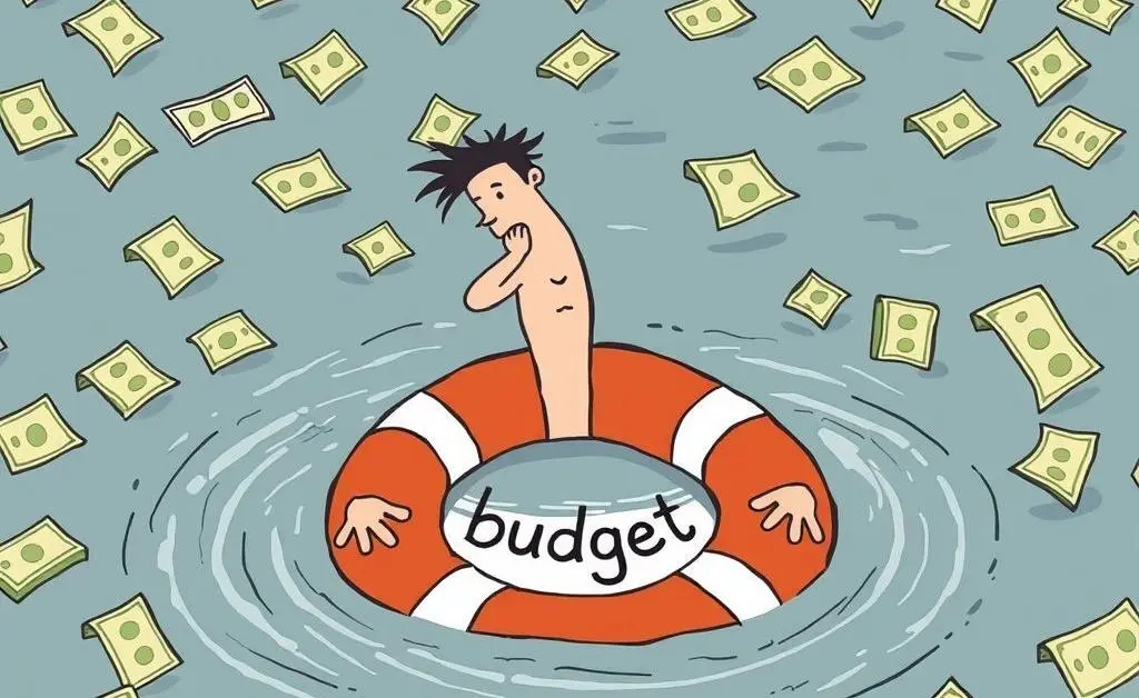 Visual representation of a budget journey