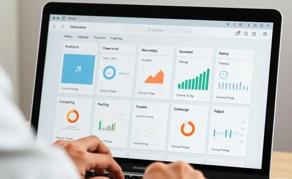 A person using a laptop with various financial planning tools on the screen.