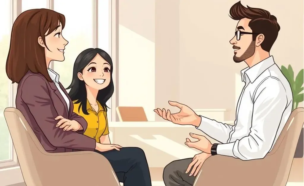 Friendly conversation in an interview setting