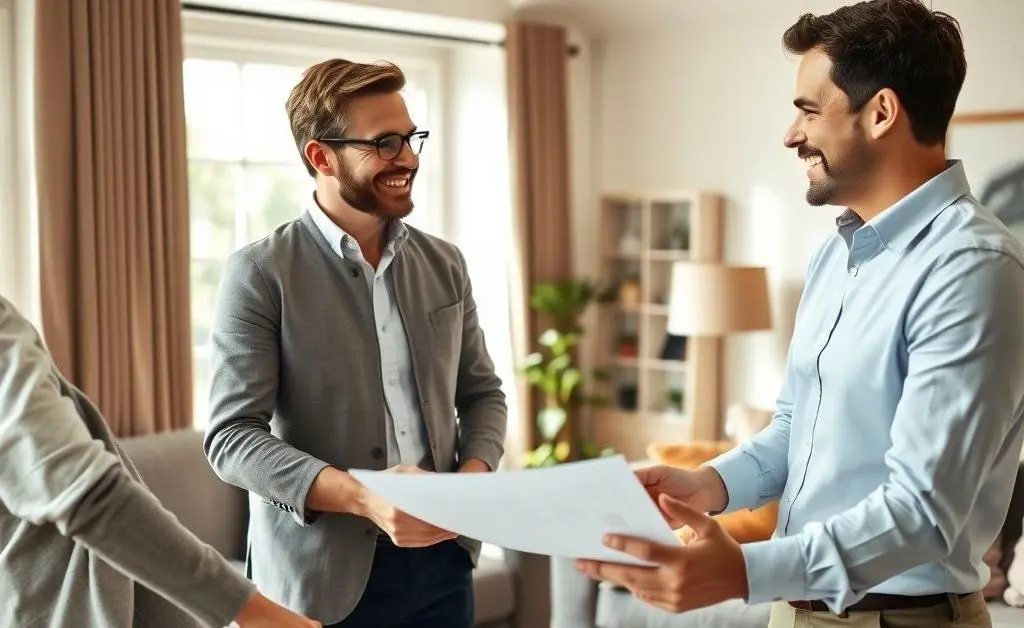Conversation between a home buyer and seller about loft conversion.