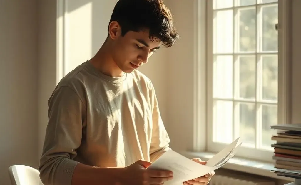 A person peacefully organizing financial papers