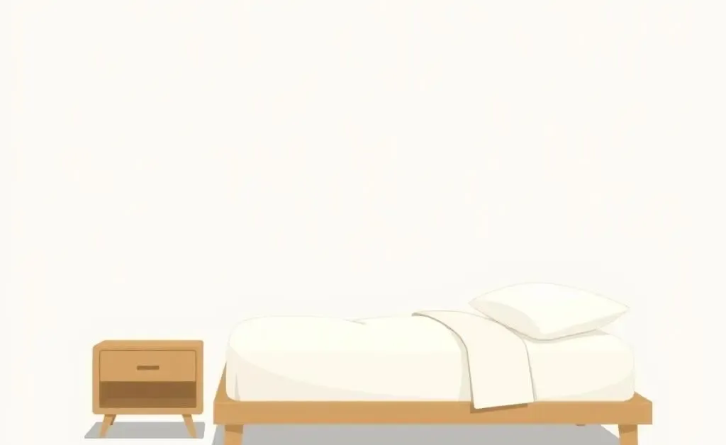 A serene, minimalist bedroom.