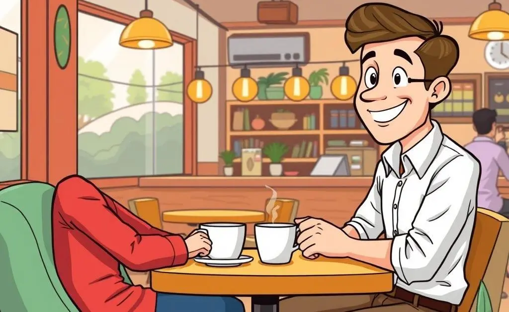 Relaxed conversation with an insurance agent