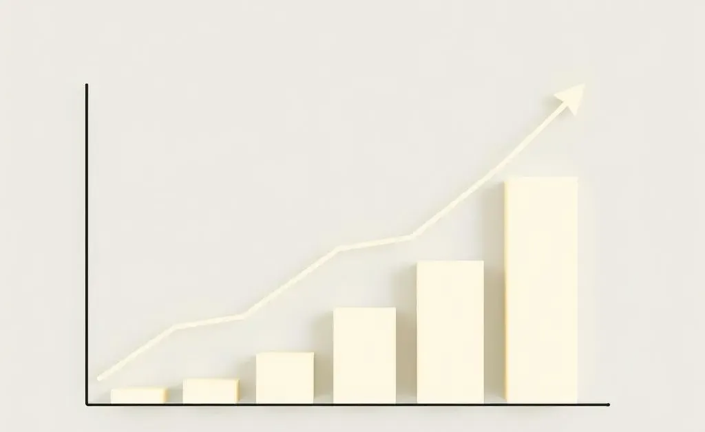 A calming graph showing investment growth