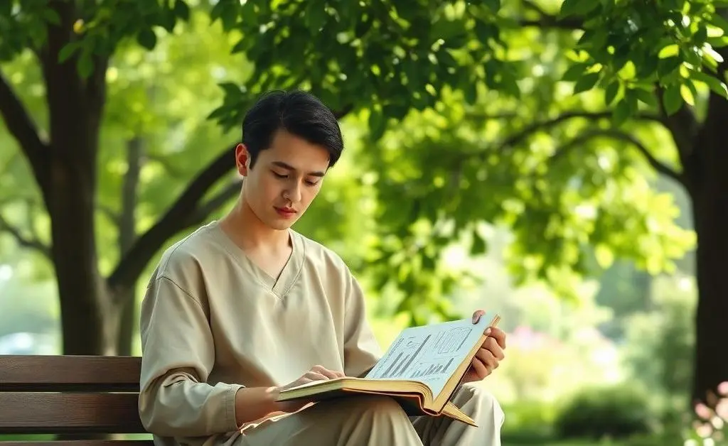 A person calculating their investments with a journal.