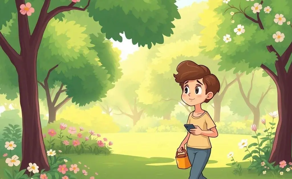 A peaceful park representing relaxed investing