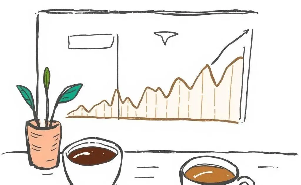 A calm environment with financial charts