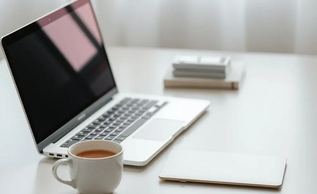 A serene and minimalist workspace promoting productivity