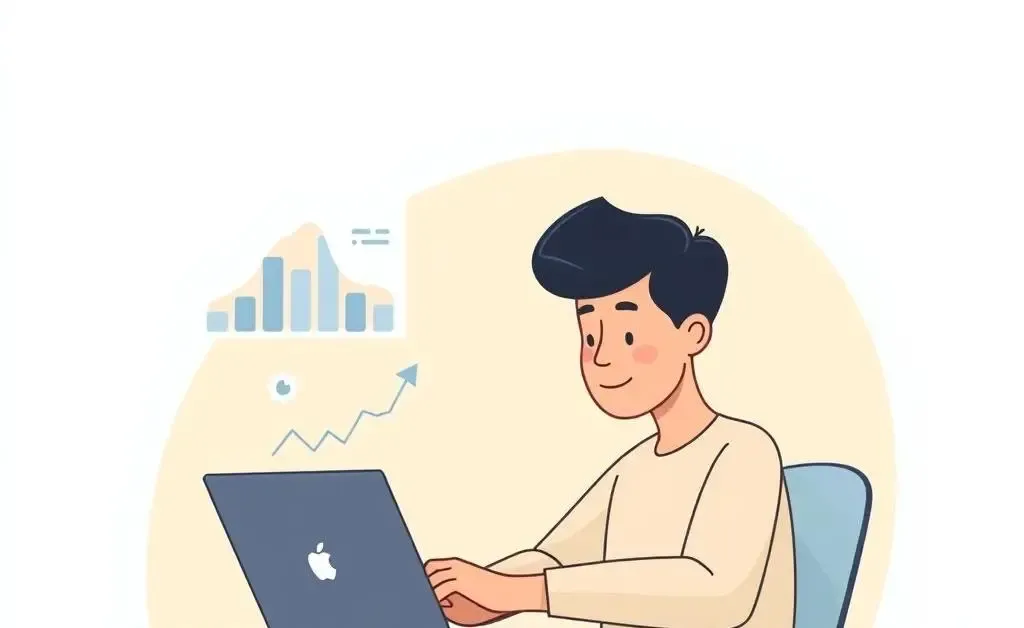 Person reviewing investment charts on a laptop