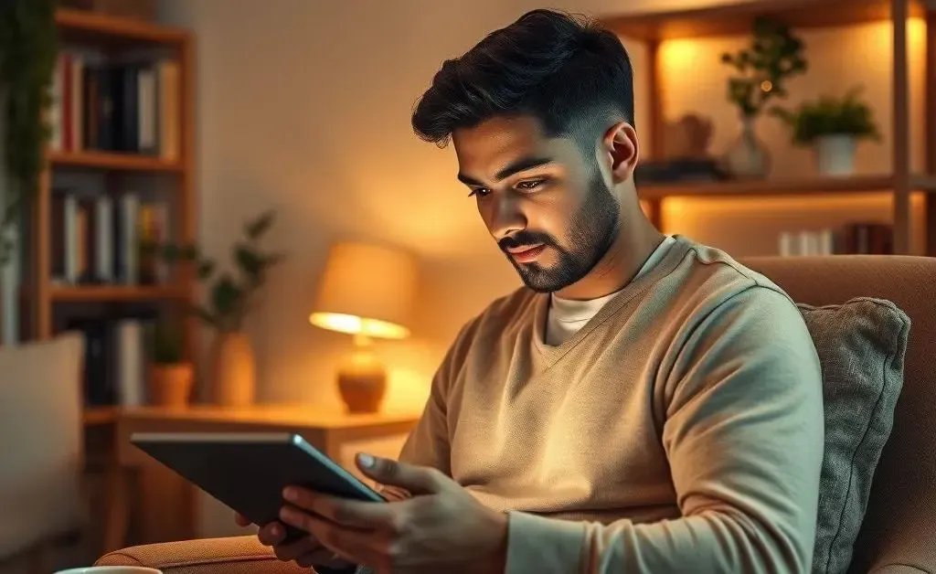 A person reviewing a financial portfolio on a digital tablet.