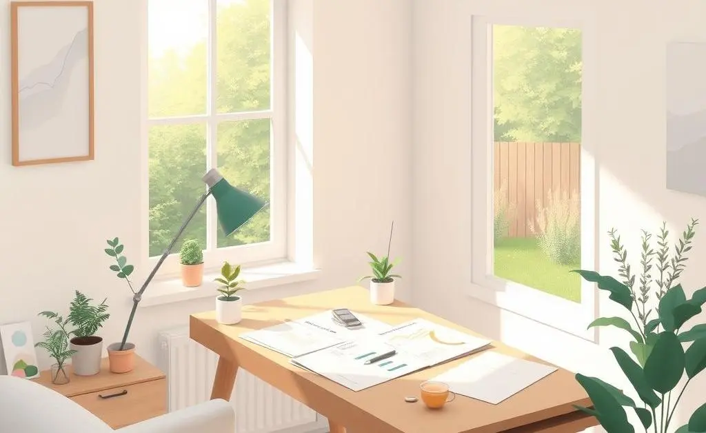 A scene depicting thoughtful investment planning.