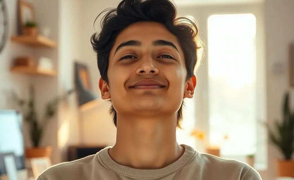 A person feeling calm with their financial plan