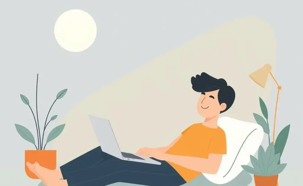 Illustration of a serene investing mood