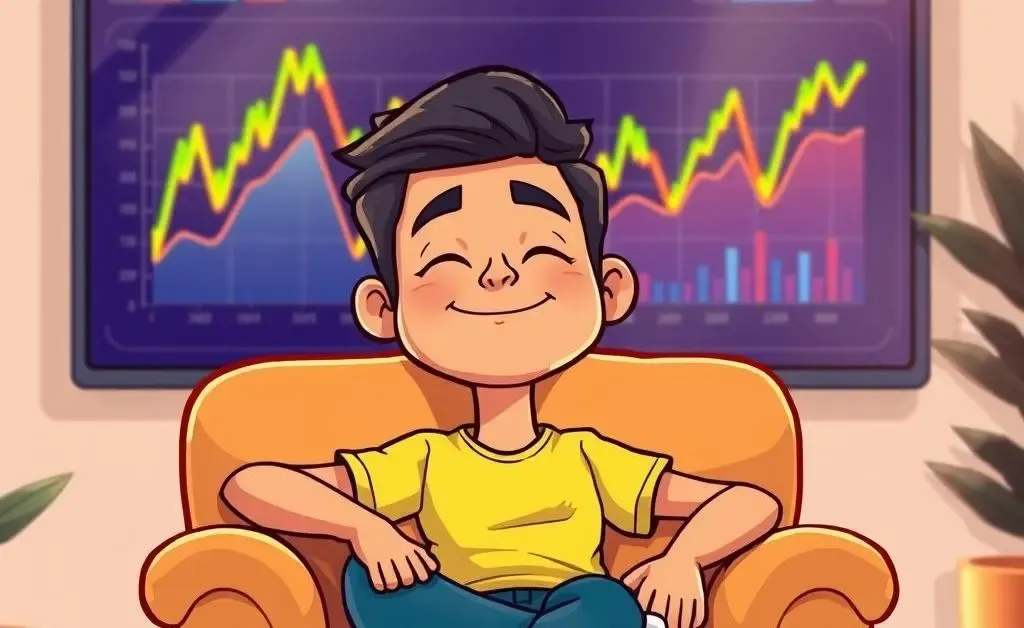 Person calmly investing