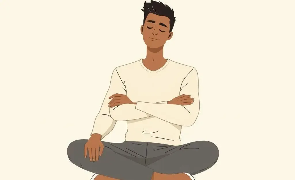 Person relaxing confidently
