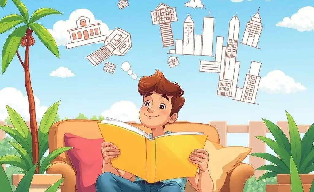 Person calmly reading and planning investments