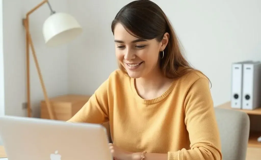 A person calmly analyzing their financial plan with charts and a coffee cup on the desk