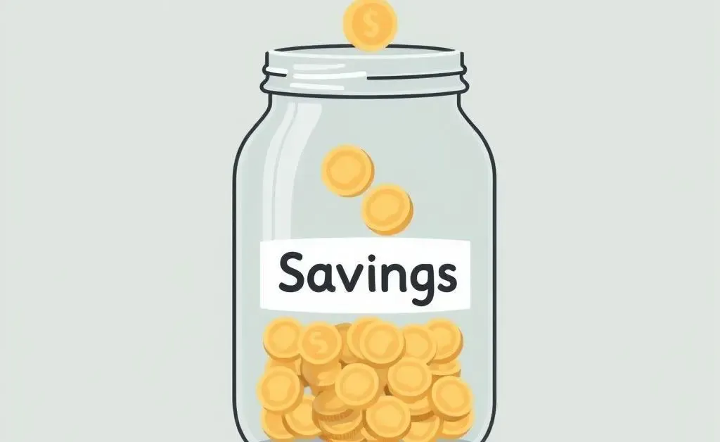 A calming image of a savings jar