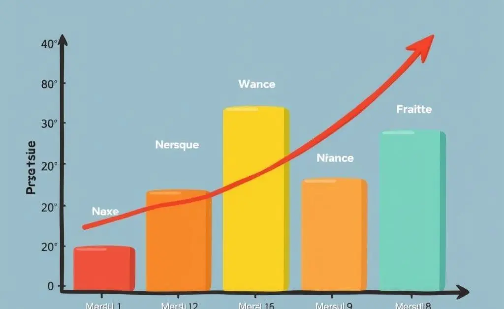 Graph of investment types and gains