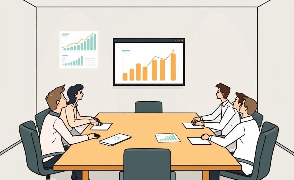 Boardroom meeting discussing capital reduction