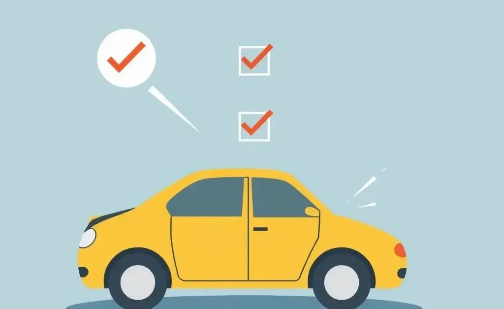 Minimalist illustration of a checklist for car accidents