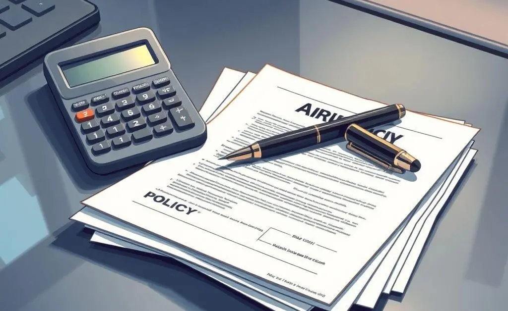 Car insurance documents and calculator
