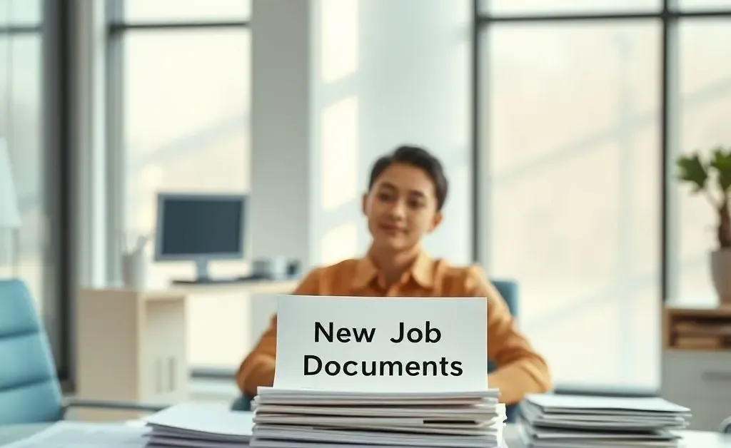 Calmly handling new job documents