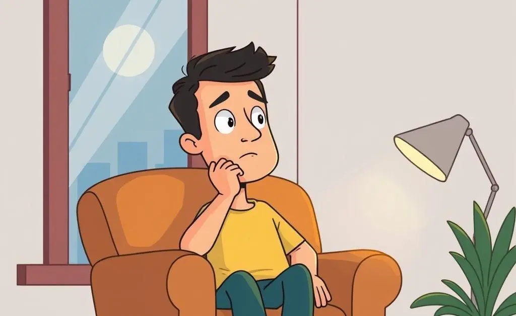 A person reflecting on career choices in a comfy chair by a window