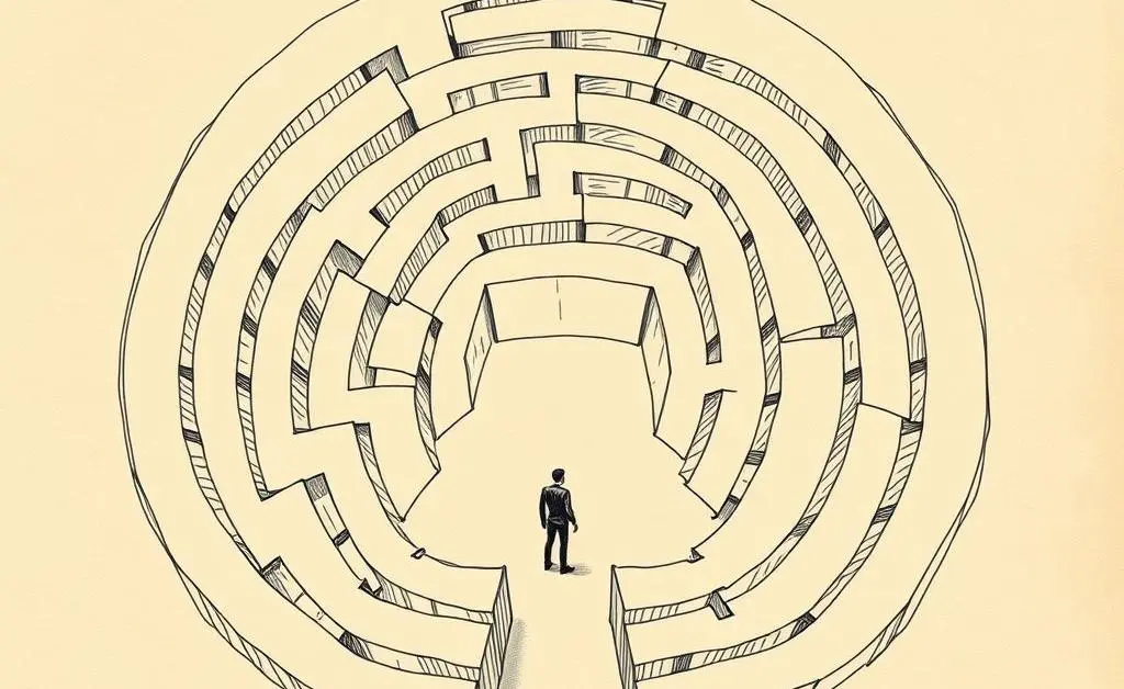 Maze representing complex career decisions.