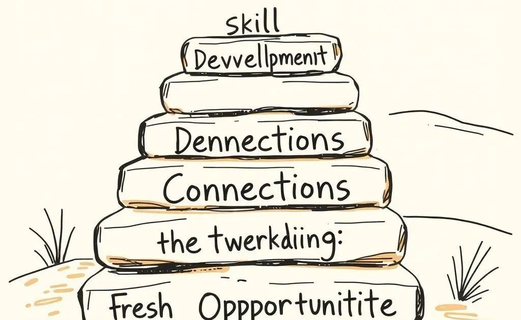 Steps to career growth displayed as a ladder