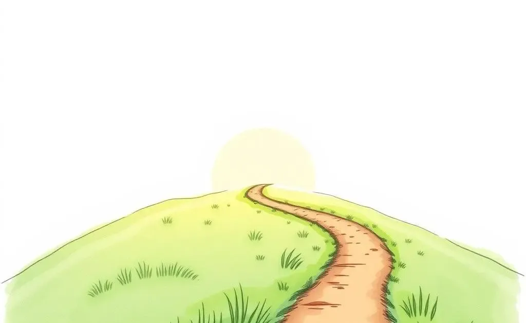 A hand-drawn image showing a path leading to career success