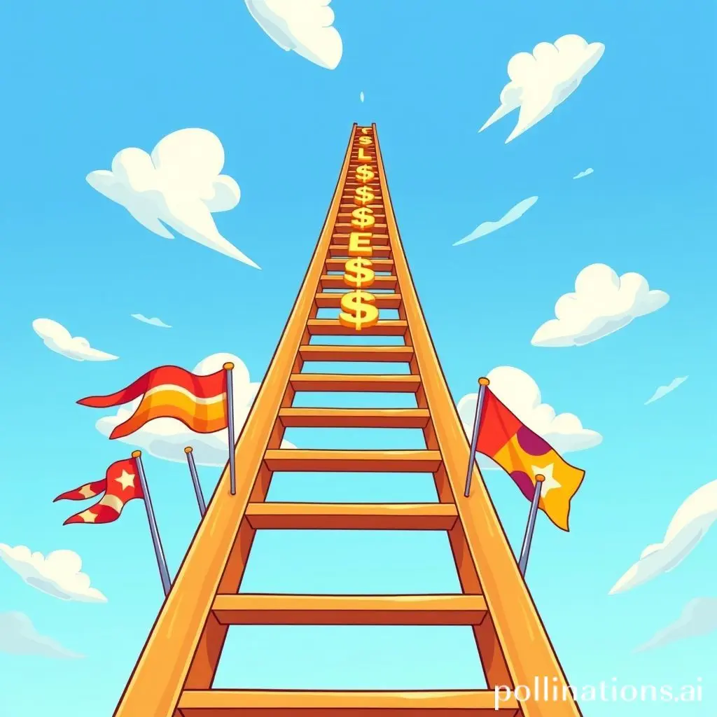 Cartoon-style image of a ladder symbolizing career growth