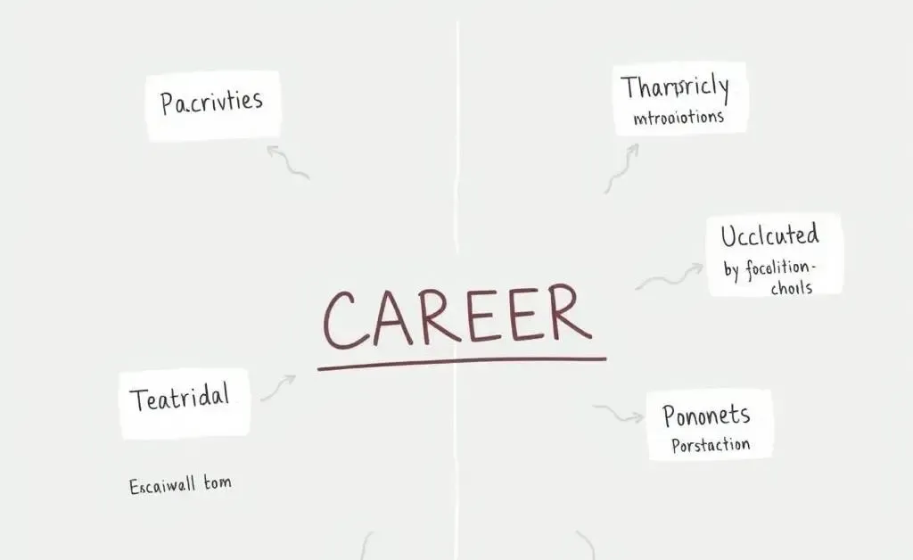 A hand-drawn style illustration of a career path chart with different financial roles.