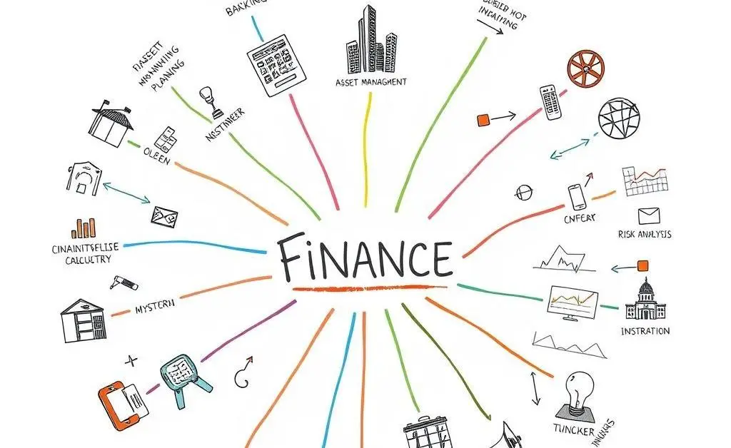 Illustration of different finance career paths