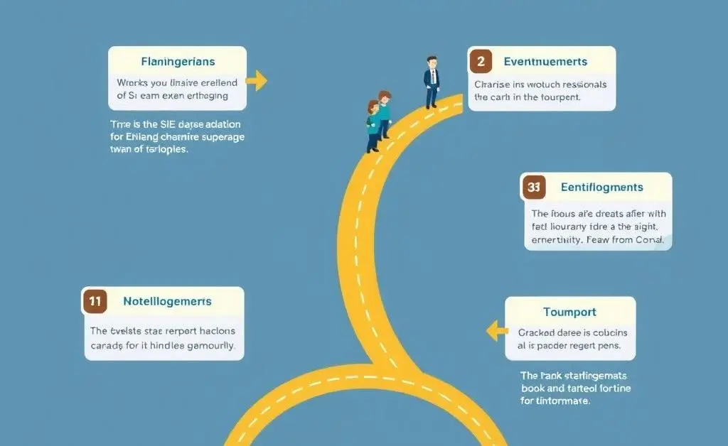 A cartoon-style roadmap illustrating career paths after passing the SIE exam in the financial industry.
