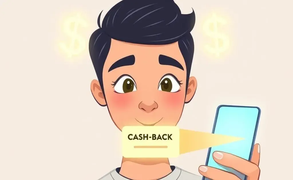 Person Elated by Cashback Alert on Phone
