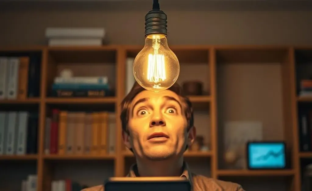 A lightbulb above a person having a eureka moment about catch-up investing