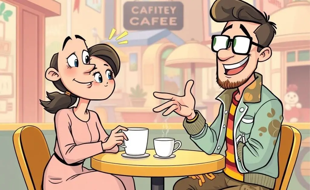 Two characters discussing investment strategies