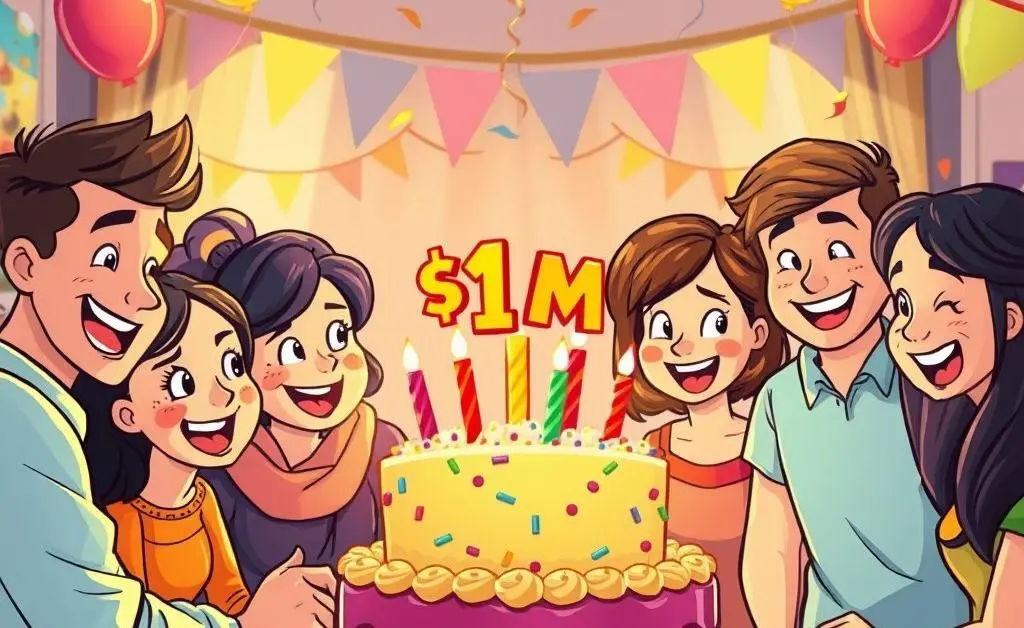 Friends celebrating a financial milestone achievement together.