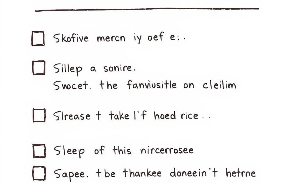 A checklist with steps for filing an insurance claim in a cartoon hand-drawn style.