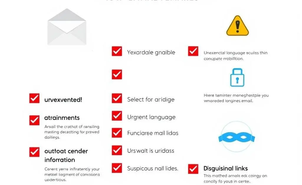Checklist of red flags in emails