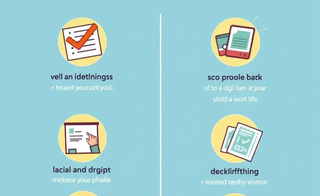 Checklist with items for a balanced work-life.