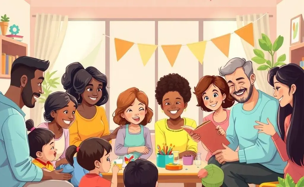 Parents sharing childcare responsibilities