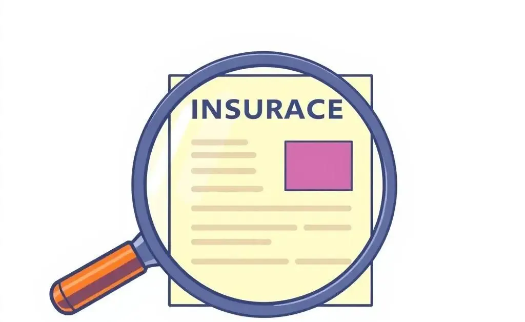 A simplistic representation of a magnifying glass emphasizing clarity on an insurance document.
