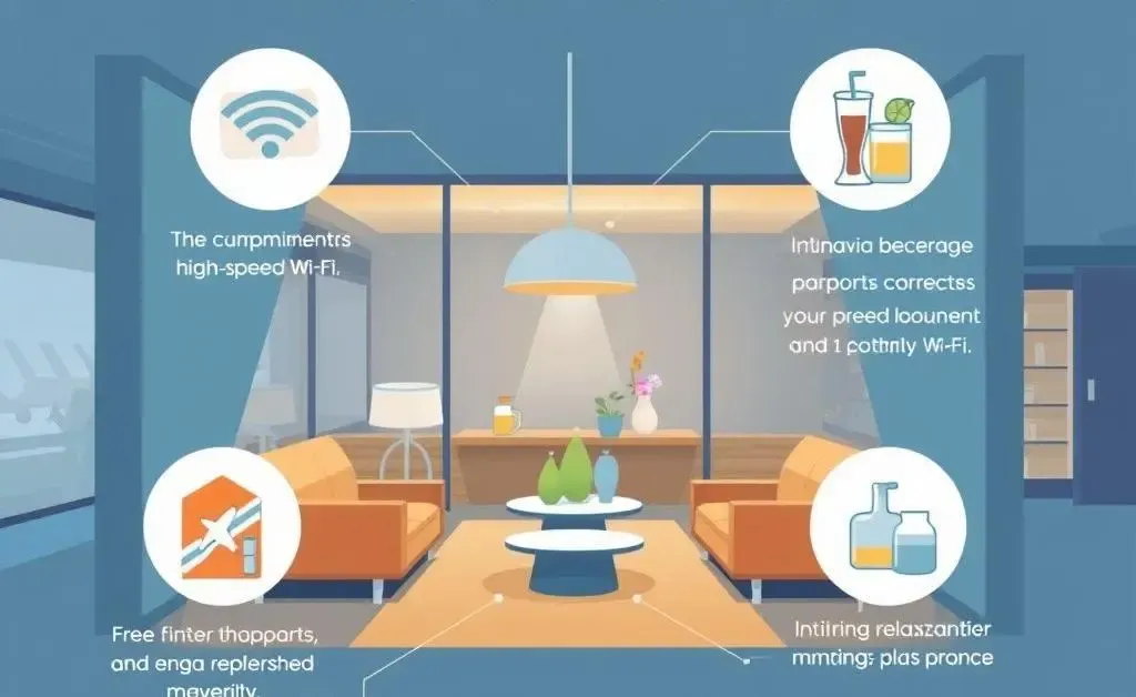 Illustration of benefits from airport lounge access