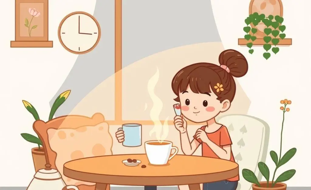 Cozy morning coffee routine