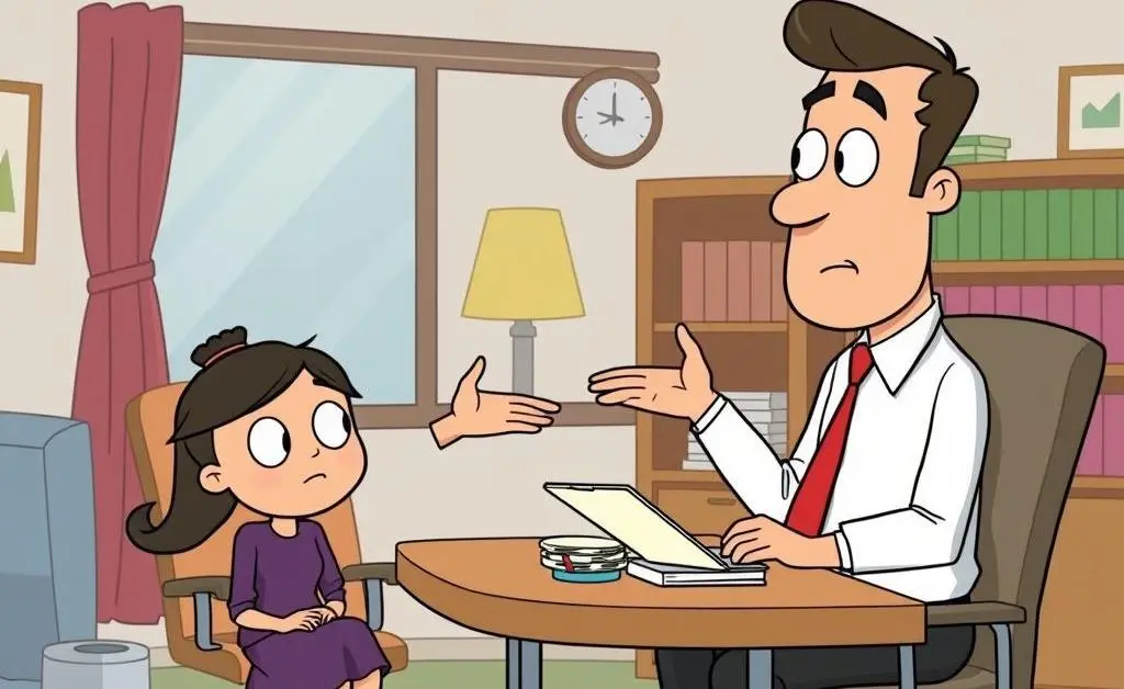 A man giving a speech in his office about budgeting