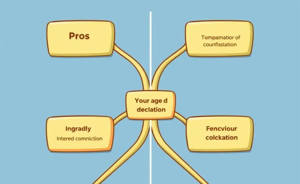 A cartoon-style decision tree diagram showing pros and cons of commission-based advisors.