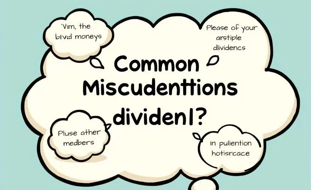 A thought bubble featuring common misconceptions about dividends.